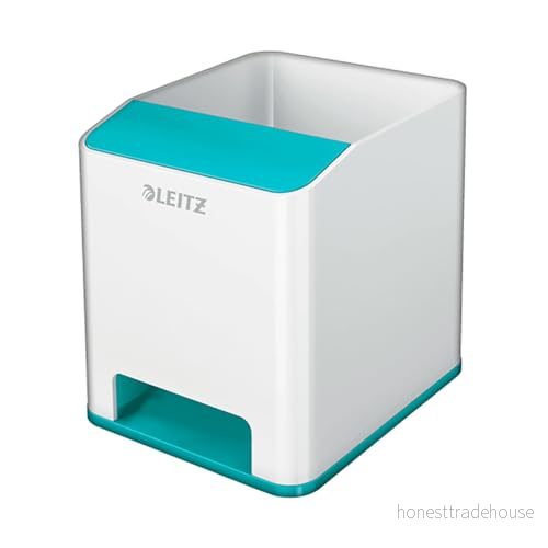 Leitz WOW Pennställ med ljudförstärkning, vit/isblå, 53631051 4002432122097