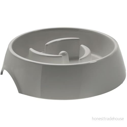 HUNTER Atlanta husdjur hund kattskål långsam matningsskål 550 ml grå 4016739665805