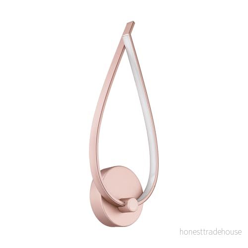 Eglo LED vägglampa Palozza, 1 glödlampa vägglampa, väggstrålkastare inomhus av aluminium och plast, vardagsrum, halllampa i roséguld, vit 9002759973636