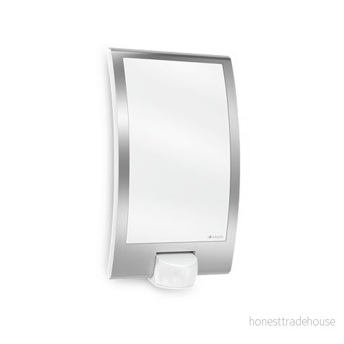 Steinel utomhuslampa L 22 S silver, vägglampa, 180 rörelsedetektor, 10 m räckvidd, frontlist i rostfritt stål, upp till 60 W/E 27 4007841009816 Steinel utomhuslampa L 22 S silver, vägglampa, 180 rörelsedetektor, 10 m räckvidd, frontlist i rostfritt stål, upp till 60 W/E 27 4007841009816