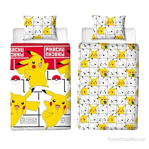 AyMax Pokémon-påslakan med kudde, 140 cm x 200 storlek 8719023509873