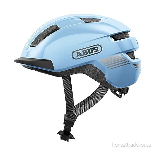ABUS Purl Y cykelhjälm lämplig för e cykel och S Pedelec snygg NTA skyddshjälm vuxna tonåringar ljusblå, storlek L 4003318978975