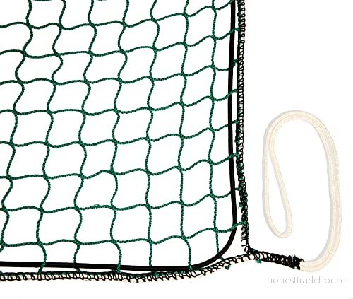 Kerbl täcknät SafeNet (storlek 6,5 x 2,5 m, maskstorlek 45 mm, för bilsläpvagn, tillverkad av flätad polypropen knutfri) 37253, grön 4018653372531
