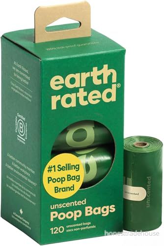 earth rated ER120 UNS EU Hundbajspåsar, Grön, Paket med 8 x 15 870856000185