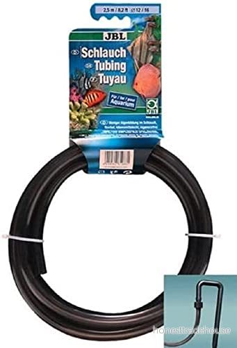 JBL 6109000 vattenslang, diameter 19/25, längd 2,5 m, lämplig för akvarier, dammar och vattenterrarier, grå 4014162610904
