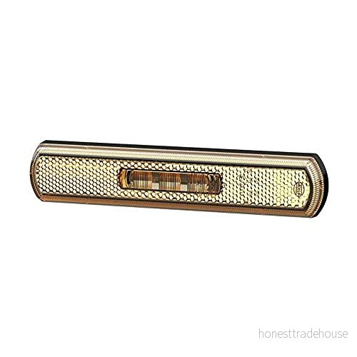 HELLA Sidolampa Shapeline Tech LED 12V / 24V påbyggd/skruvad SAE/ADR/GGVS Lyktglasfärg: gul Kabellängd: 500mm Kontaktutf. ID: Amphenol 2 polig Vänster/Höger 2PS 013 300 151 4082300705348