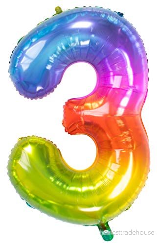 Folat Folieballong Yummy Gummy Rainbow nummer 3 81 cm 8714572632430