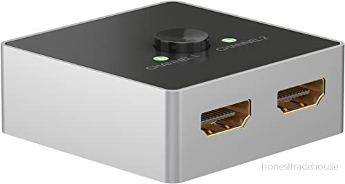 Goobay 58486 HDMI switch 2 i 1 out/4K vid 60Hz (2160p) distributör/HDMI 2.0 omkopplingsbox för PS4, PS5, bärbara datorer eller bildskärmar 4040849584862