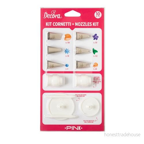 Decora, 0252045 Pink 10 St Croisset kit, i rostfritt stål, utan svetsning, använd med standardadaptern paketet, tillsammans den lilla och stora blomställningen 8024622077396