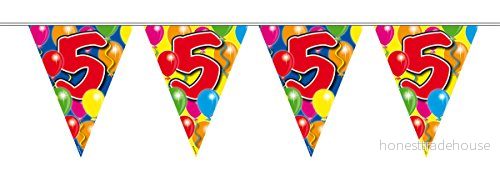 Folat 5 års kransballonger 10 meter 8714572045353
