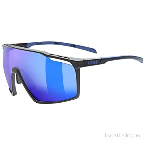 uvex mtn perform sportglasögon för dam och herr imskydd tryckfri bärkomfort & perfekt passning black blue matt/blue one size 4043197361437