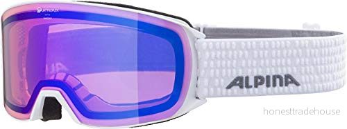 ALPINA Unisex Vuxna, NAKISKA Q Skidglasögon, white/blue, One Size 4003692296900