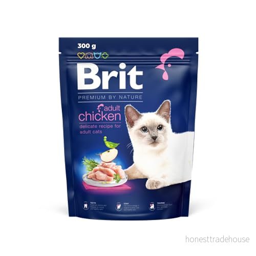 Brit Premium by Nature torrfoder för vuxna katter, smak kyckling, 300 g 8595602552962
