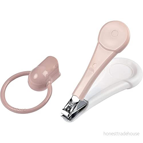 BÉABA Nagelklippare för spädbarn och barn nagelvård manikyr brett ergonomiskt handtag rosa 3384349203634