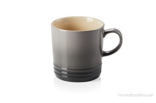 Le Creuset Mugg med handtag, 350 ml, stengods, 12 cm höjd, flint (grå) 843251105397