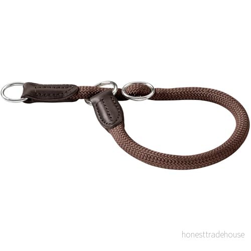 HUNTER Freestyle dressyrhalsring, hundhalsband, dragstoppare, robust, väderbeständig, 55 (L), brun 4016739436641