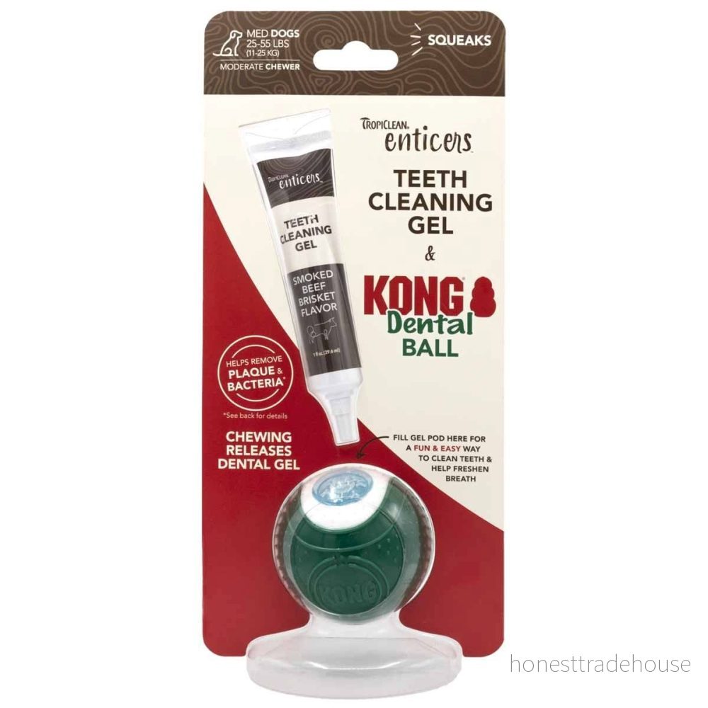 Kong/Tropiclean Denta Ball M För Hund 11 25 kg 645095005884