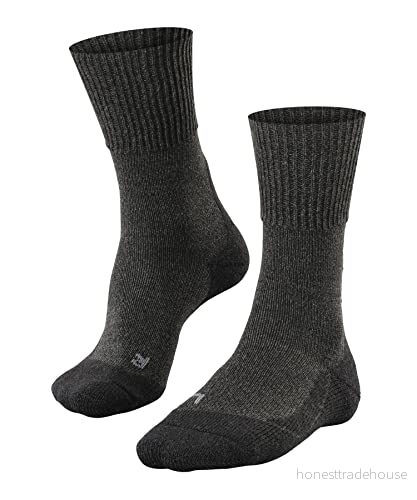 FALKE herr Vandringsstrumpor TK1 Adventure Wool M So ull funktionsmaterial tjock anti blåsor 1 par, Grå Smog 3150, 39 41 4043876542508