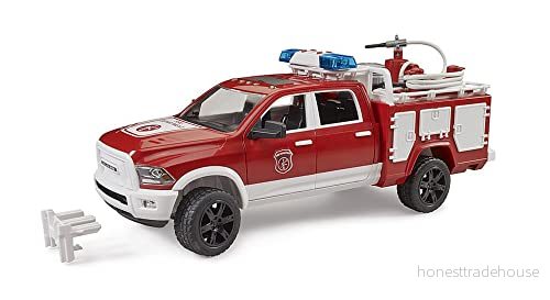 bruder 02544 RAM 2500 brandkår med L S modul 1:16 fordon, brandbil, brandkårstillbehör, leksaker från 4 år 4001702025441