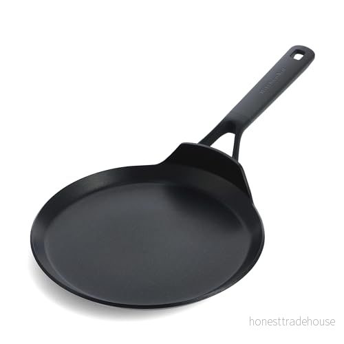 KitchenAid Classic smidd hård anodiserad PFAS-fri hälsosam keramisk non-stick, 24 cm pannkakspanna, induktion, ugnssäker, svart 4895156697244