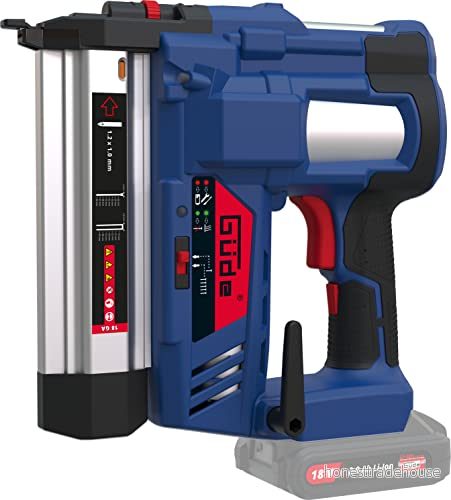 Güde sladdlös klämanordning och spik KN 18 0 (18 V, stifttjocklek: 1 mm, max. Spikens längd: 50 skott/minut: 80 st, tidskriftdisplay, LED ljus, mjukt grepp bältesklämma, utan batteripaket 4015671497277