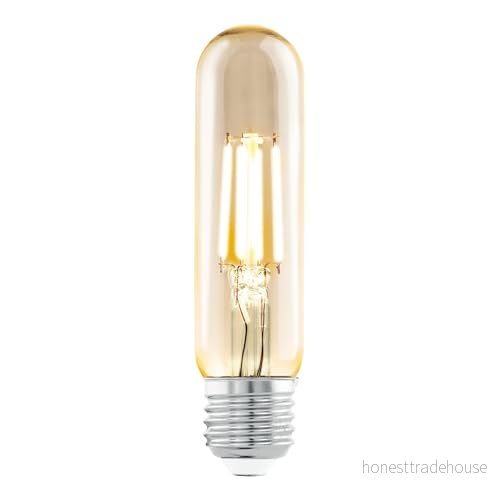 EGLO LED E27 lampa, bärnsten vintage glödlampa i rörform, retrobelysning, 3,5 watt (motsvarande 22 watt), 220 lumen, varmvit, 2200 Kelvin, Edison T32, Ø 3,2 cm 9002759115548