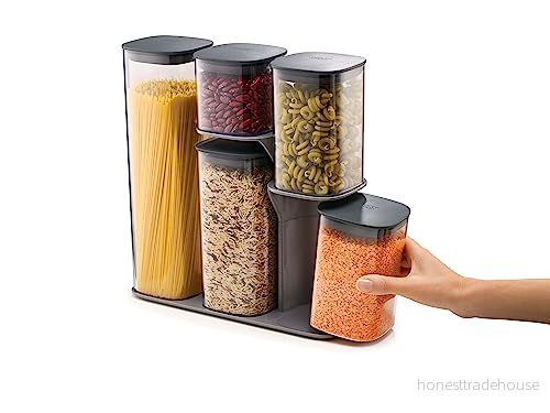 Joseph Carousel with Storage Jars Podium Grey 5 Piece 5028420810714