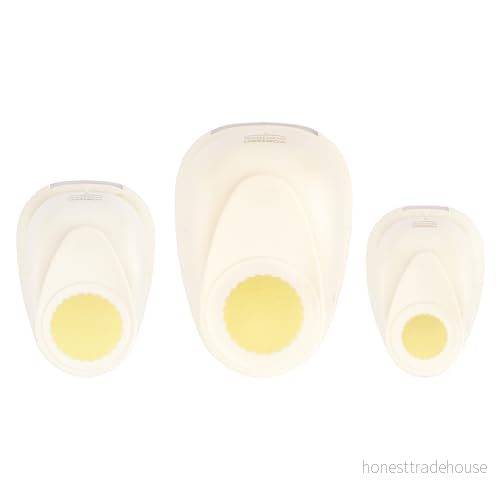 Vaessen Creative Stanzer Set, motivstansare cirkel, 3 stycken, upp till 250 g/m², för pyssel med papper och scrapbooking 8716052240142