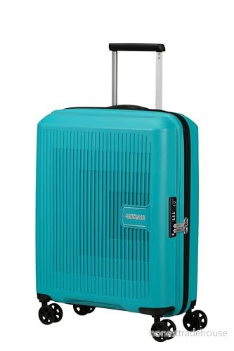 Amerikansk turister aerostep 4 rullars kabintrulley 55 cm expanderad. turquoise tonic, blå, En Storlek 5400520207470