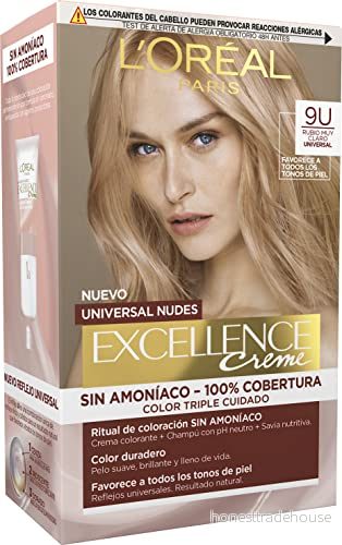 L'Oreal Paris Excellence Creme Universal Nudes Tinte 9U Very Light Blonde Hårvård 3600523999293