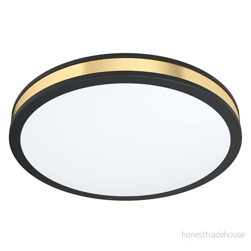EGLO PESCAITO ceiling lamp Ø380 mm black/gold 9002759994075 EGLO PESCAITO ceiling lamp Ø380 mm black/gold 9002759994075