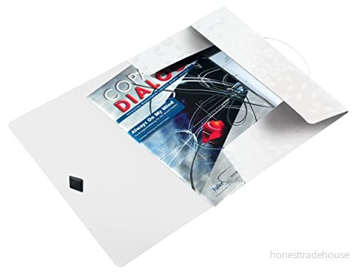 Leitz WOW Snoddmapp, 3 klaffar, A4, upp till 150 ark, flexibel plast, vit, 45990001 4002432123001