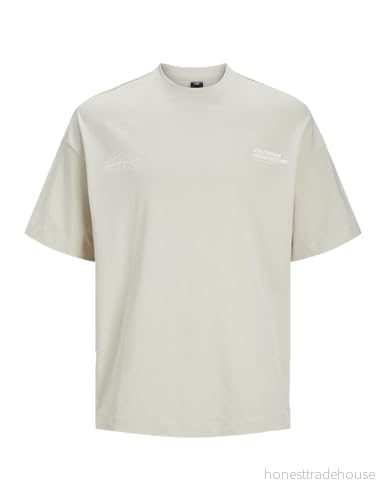 JACK & JONES JCOARCH Tee SS Crew Neck LN, Moonbeam, S 5715513162590