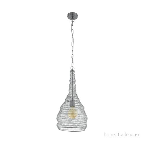 EGLO COLTEN Hänglampa, stål, 60 W, silver 9002759491284