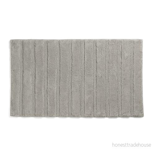 Kela Badmatta Megan, 100 cm x 60 cm, 100% bomull, silvergrå, halkfri, tvättbar upp till 30 C, lämplig för golvvärme, 23586 4025457235863