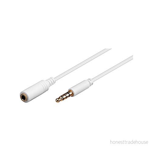 Goobay 62364 AUX förlängningskabel ljudkabel anslutningskabel telekabel uttag 3,5 mm kontakt (4 stifts, stereo) > 4040849623646
