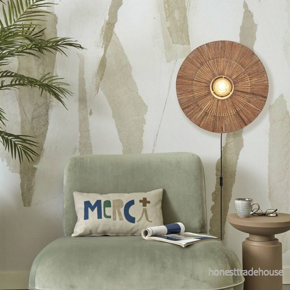 GOOD & MOJO Iguazu vägglampa Ø55cm naturlig 8716248090780
