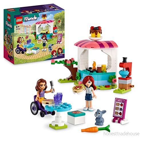 LEGO Friends Pannkakskiosk Kreativa Leksaker för Barn, Byggsats med Minifigurer av Paisley och Luna samt Leksaksdjur, Present Pojkar Flickor från 6 år 41753 5702017415352