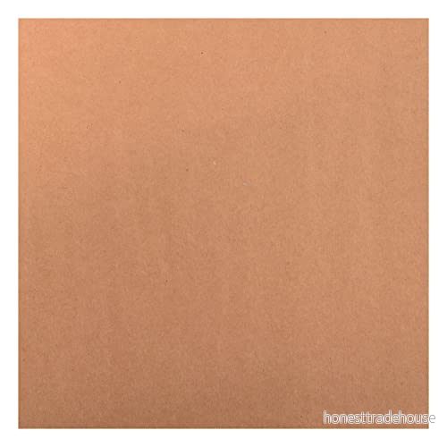 Vaessen Creative Florence Cardstock kraftpapper kvadratiskt 300 g, 20 ark för scrapbooking och utformning av inbjudningar, kort fotoalbum, kraft brun 8716052224746