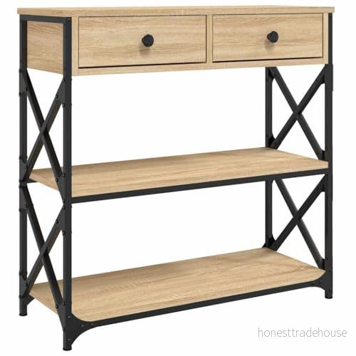 Avlastningsbord sonoma ek 75x28x75 cm konstruerat trä 8720845421472