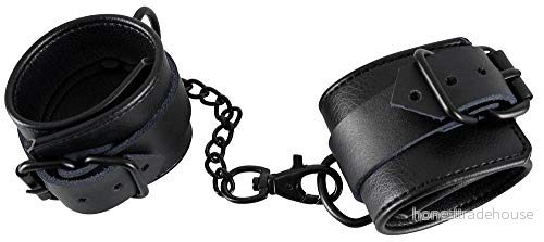 Bad Kitty handfessel förföriskt fäll med kedja, bondagefärgor för sexlekar partner, handled kvinnor och män, svart 4024144205943