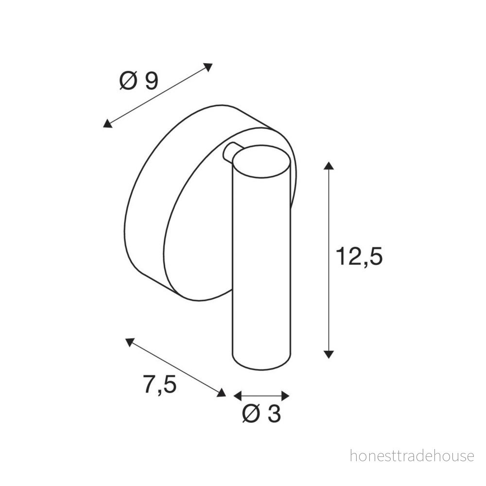SLV LED vägglampa Karpo 30, svart, aluminium, bredd 9 cm 4024163166720
