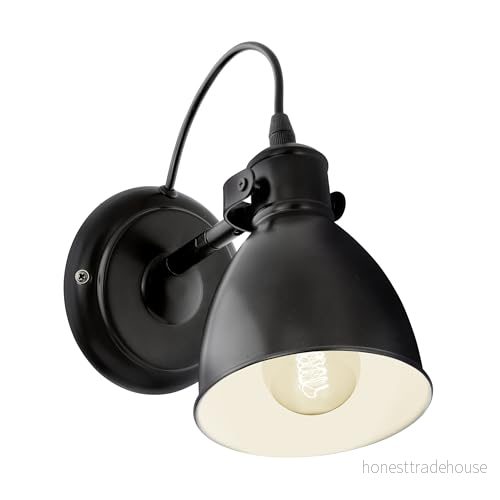 EGLO Priddy Vägglampa – Vintage Stil – Svart Metall 9002759494681 EGLO Priddy Vägglampa – Vintage Stil – Svart Metall 9002759494681