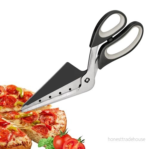Köksprofi Pizzasax, rostfritt stål pizzaskärare, diskmaskinssäker, integrerad pizzaspade för direkt servering, ergonomiskt plasthandtag 4007371062824