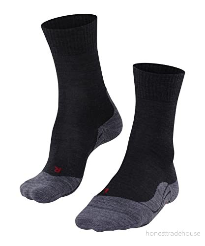 FALKE herr Vandringsstrumpor TK5 Wander M So ull funktionsmaterial tunn antiblåsning 1 par, Grå Asphalt Melange 3180, 42 43 4043876568867