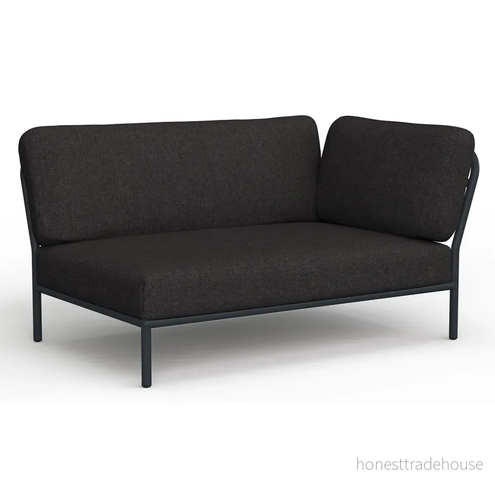 HOUE LEVEL / Right Corner Trädgårdsmöbler Sooty Grey/Dark Grey L140 x W95 H82 SH38 cm 5714098011750