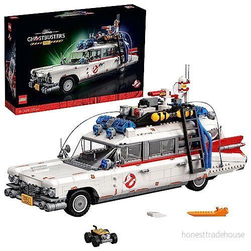 LEGO Icons Ghostbusters ECTO 1, Byggsatser Vuxna, Samlingsbar, Bilmodell Byggset, Present för Vuxna med Byggklossar 10274 5702016668018
