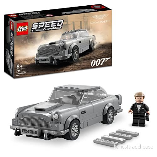 LEGO 76911 Speed Champions 007 Aston Martin DB5 Modellbyggsats med leksaksbil, Inkluderar James Bond minifigur Från filmen No Time To Die, Samlarobjekt, 8 år 5702017231044