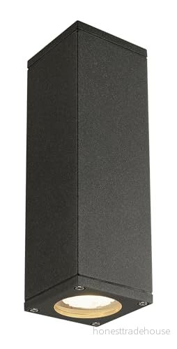 SLV utomhusvägglampa Theo, antracit, aluminium, upp/ner 4024163141789