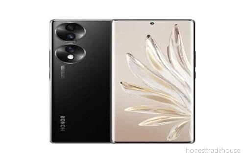 HONOR 70 smartphones 5G, 8+256 GB, böjd OLED skärm 6,67 tum 120 Hz, trippel kamera bakkamera 54 MP med Android 12, batteri 4800 mAh hög kapacitet snabbladdning 66 W, midnattssvart 6936520811359